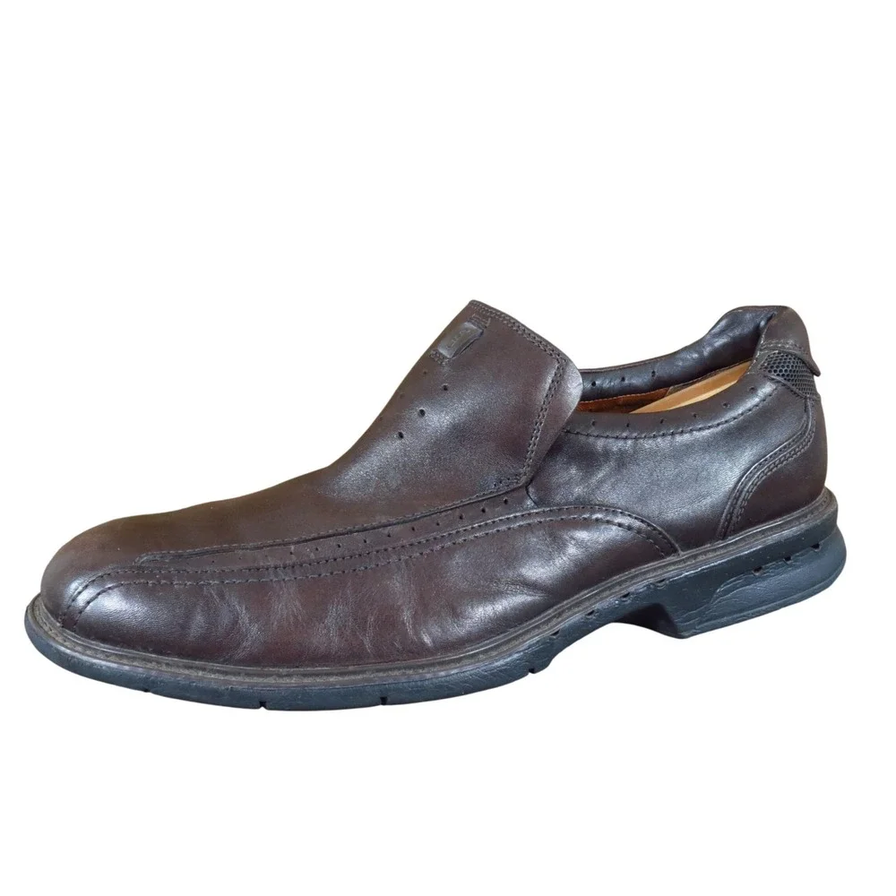 Clarks Unstructured Un.Seal Mens Slip On Loafer Shoes 10.5M Casual Brown Leather